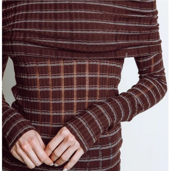 NWT FREE PEOPLE Snowbunny Rib Top in Grapevine L Large - Picture 7 of 12